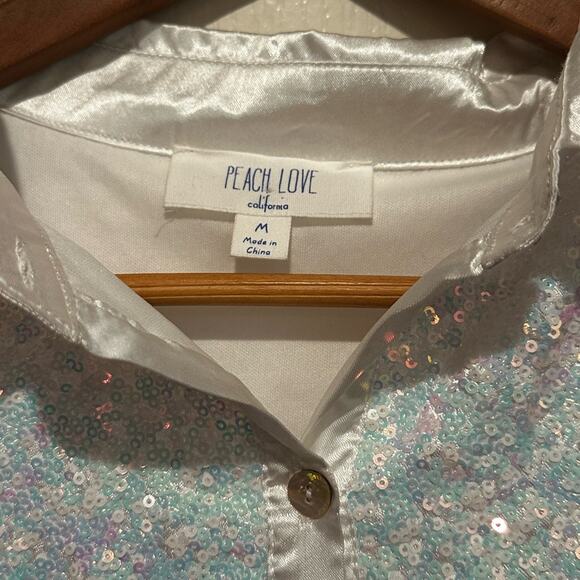 Peach Love California Kids Sequin Dress in Red, Blue, and White New No Tags - Picture 10 of 11